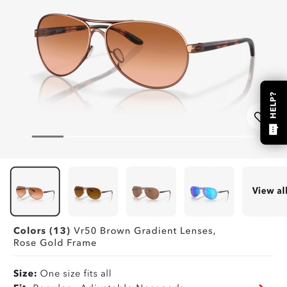 Oakley Brown Gold Aviator Sunglasses